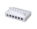 New World Telecom 12-Port Keystone Surface Mount Box - White