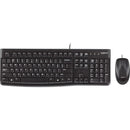 Logitech MK120 Plug and Play Corded USB Keyboard and Mouse Combo - Black