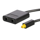 TOSLINK Digital 1 In 2 Out Optical Splitter - Black