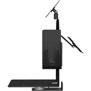 CTA Digital Dual VESA Compatible Plate POS Station with Printer Stand, Magnetic Scanner Holder, and Card Reader Holder - Black