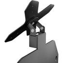 CTA Digital Dual VESA Compatible Plate POS Station with Printer Stand, Magnetic Scanner Holder, and Card Reader Holder - Black