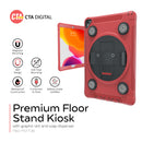 CTA Digital Magnetic Splash-Proof Case with Metal Mounting Plates for iPad 7th and 8th Gen 10.2-in, iPad Air 3 and iPad Pro 10.5-in - Red