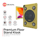 CTA Digital Magnetic Splash-Proof Case with Metal Mounting Plates for iPad 7th and 8th Gen 10.2-in, iPad Air 3 and iPad Pro 10.5-in - Yellow