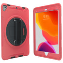 CTA Digital Protective Case with Built-in 360-degree Rotatable Grip Kickstand for iPad 7th and 8th Gen 10.2-in, iPad Air 3 and iPad Pro 10.5-in - Red