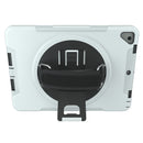 CTA Digital Protective Case with Built-in 360-degree Rotatable Grip Kickstand for iPad 7th and 8th Gen 10.2-in, iPad Air 3 and iPad Pro 10.5-in - White