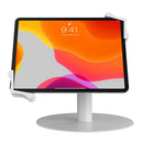 CTA Digital Heavy-Duty Universal Grip Kiosk Stand with 360-degree Rotation for 17.78-cm (7-in) to 33.02-cm (13-in) Tablets - White