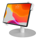 CTA Digital Heavy-Duty Universal Grip Kiosk Stand with 360-degree Rotation for 17.78-cm (7-in) to 33.02-cm (13-in) Tablets - White