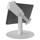 CTA Digital Heavy-Duty Universal Grip Kiosk Stand with 360-degree Rotation for 17.78-cm (7-in) to 33.02-cm (13-in) Tablets - White