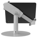 CTA Digital Heavy-Duty Universal Grip Kiosk Stand with 360-degree Rotation for 17.78-cm (7-in) to 33.02-cm (13-in) Tablets - White