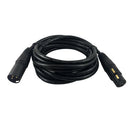 Infinite Cables XLR 3-pin Male to XLR 3-pin Female Balanced Audio Cable - 10.7-meter (35-ft) - Black