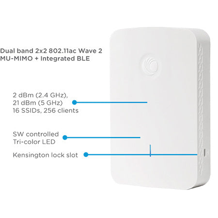 Cambium Networks cnPilot e430H Indoor Wave2 Dual Band AC Wall