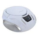 Proscan Portable CD Boombox with AM/FM Radio and AUX - White
