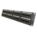 Vertical Cable 2U CAT6 48 Port, 110 IDC Patch Panel - Black