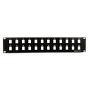 Vertical Cable 2U 24 Port Keystone Patch Panel - Black