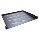 Hammond 1U Vented 30.4-cm (12-in) Deep Rack Shelf - Black