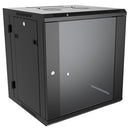 Rack Basics 12U Swing-Out Wall Mount Cabinet - Black