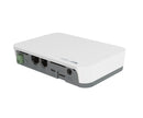 MikroTik KNOT IoT Gateway with 2.4 GHz wireless, Bluetooth, 2x 100 Mbps Ethernet ports w/ PoE-in and PoE-out, Micro-USB - White
