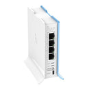 MikroTik hAP lite TC 2.4-GHz 4-port Fast Ethernet Indoor Access Point Tower Case with Built-in 1.5-dBi Antenna - White