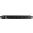 Royal Racks 6 Outlet 1U Power Strip with 1.8-meter (6-ft) Cord - Black