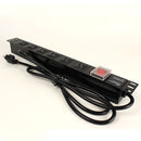 Royal Racks 6 Outlet 1U Power Strip with 1.8-meter (6-ft) Cord - Black