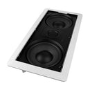 Saga Elite LCR Dual 13.3-cm (5.25-in)-in In-Wall Center Channel Speaker with Black Kevlar Woven Cones - Single - White
