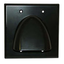 HomeWorx Dual Gang Bundled Cable Wall Plate - Black