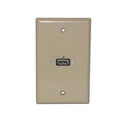 HomeWorx Single Gang HDMI Female to HDMI Female Wall Plate - Ivory