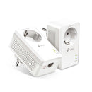 TP-Link AV1000 Gigabit Passthrough Powerline Starter Kit - White