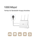 TP-Link AV1000 Gigabit Passthrough Powerline Starter Kit - White