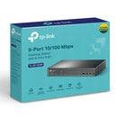 TP-Link 9-port 10/100Mbps Desktop Switch with 8-port PoE+ - Grey