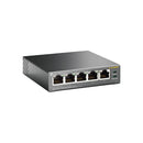 TP-Link 5-Port Gigabit Desktop Switch with 4-Port PoE and 5 Gigabit RJ45 Ports - Grey