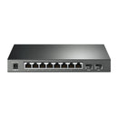 TP-Link JetStream 8-Port Gigabit Smart PoE+ Switch with 2 SFP Slots - Grey