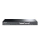 TP-Link JetStream 16-port Gigabit Smart Switch with 2 SFP Slots - Grey