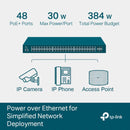 TP-Link JetStream 52-port Gigabit L2+ Managed Switch with 48-port PoE+ - Grey