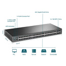 TP-Link JetStream Rack Mountable 48-Port Gigabit L2+ Managed Switch with 4 x 10GE SFP+ Slots - Black