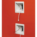 Arlington TV Bridge Power Recessed Box Kit  - White