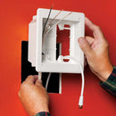 Arlington TV Bridge Power Recessed Box Kit  - White
