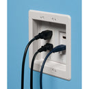 Arlington Two-Gang Recessed Electrical Box - White