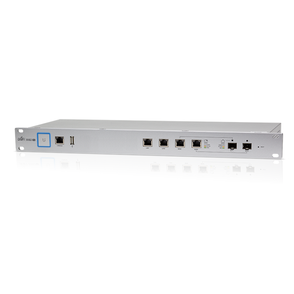 Ubiquiti UniFi 2-port Gigabit Ethernet and 2-port Combination Gigabit Ethernet/SFP Security Gateway Router Pro - Grey