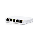 Ubiquiti UniFi Switch Flex Mini 5-Port Managed Gigabit Ethernet Switch Powered by 802.3af/at PoE or 5V, 1A USB-C Power Adapter - White