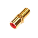 HomeWorx Decora RCA Female to F Female Connector Single - Red