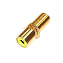 HomeWorx Decora RCA Female to F Female Connector Single - Yellow