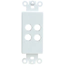HomeWorx Decora 4 Connector Wall Plate - Single