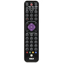 RCA 6 Device Ultra Thin Backlit Remote Control with Streaming Device Compatibility - Black