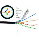 Shireen Shielded Outdoor Gel Filled CAT5e 24-gauge Solid Copper-Direct Burial - 304.8-meter (1000-ft) Reel - Black