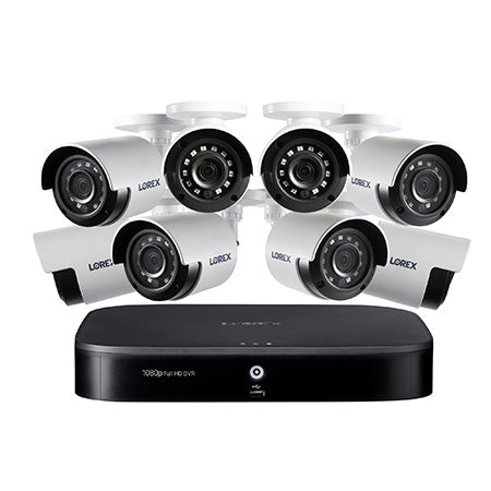 Lorex 1080p 8-channel 1TB Hard Drive DVR Security System with 8 x Outdoor Bullet Security Cameras