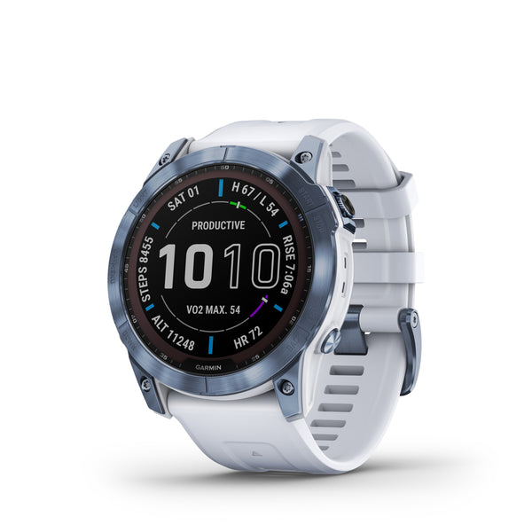 Garmin fēnix 7X Sapphire Solar Charging GPS Smartwatch and Fitness Tracker with Incident Detection - Whitestone