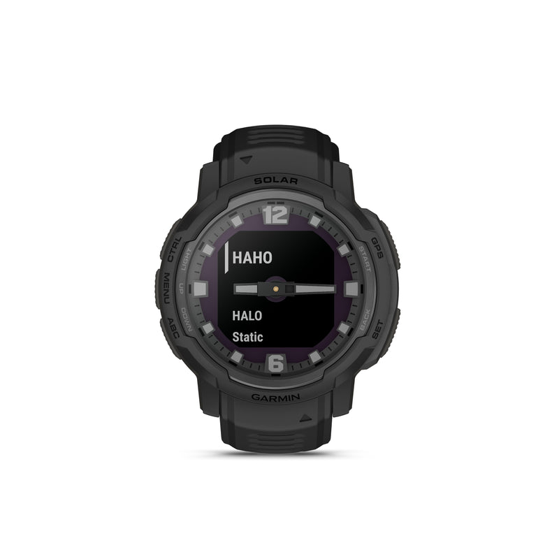 Garmin Instinct® Crossover Solar Rugged Hybrid GPS Smartwatch and Fitness Tracker with Solar Charging -  Tactical Edition - Black