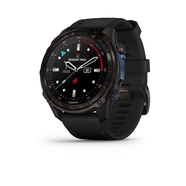 Garmin Descent™ Mk3i Dive Computer GPS Smartwatch - 51-mm - Carbon Grey DLC Titanium with Black Silicone Band