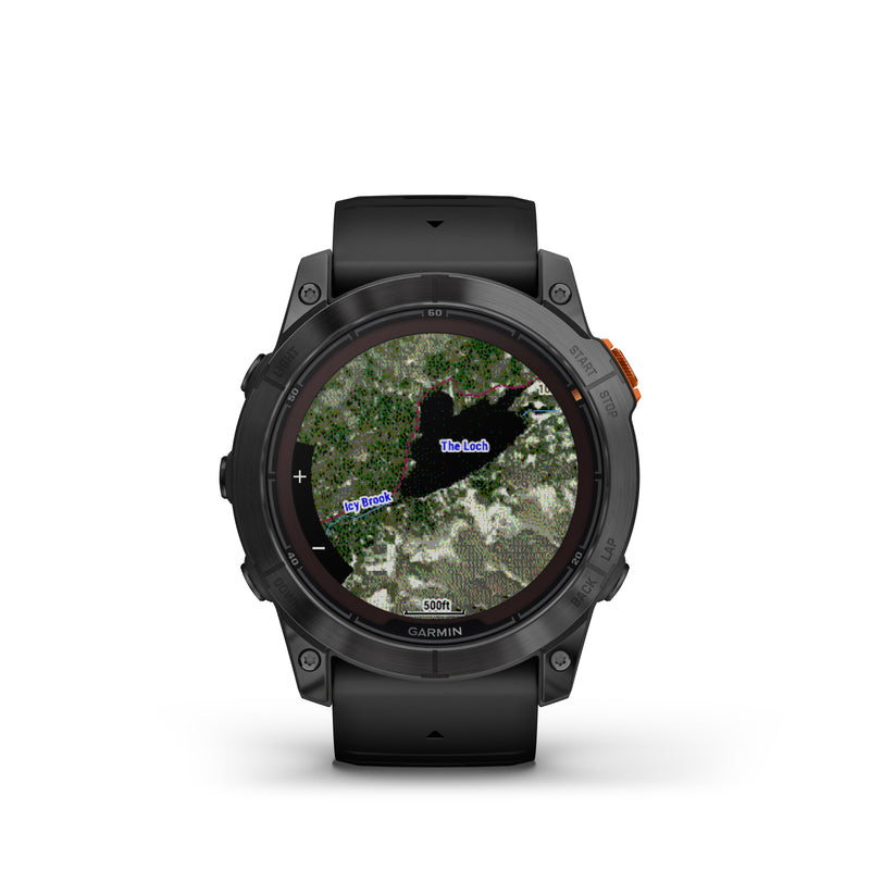 Garmin fēnix® 7X Pro Solar GPS Smartwatch and Fitness Tracker with Solar Charging - Slate Grey Bezel with Black Band